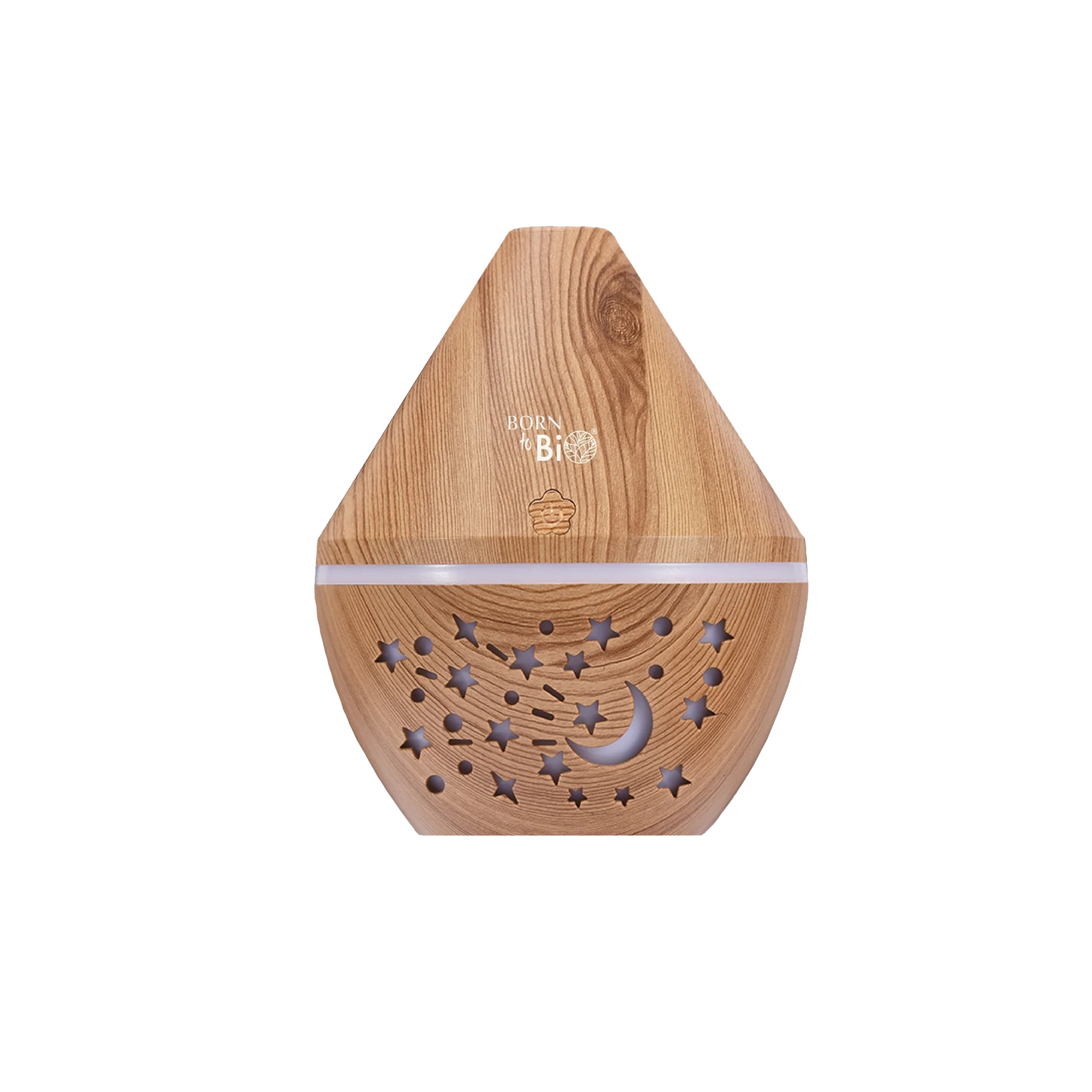 LunaGlow™ Wooden Aroma Diffuser – Dream Light Ultrasonic Humidifier with Moon & Stars Design