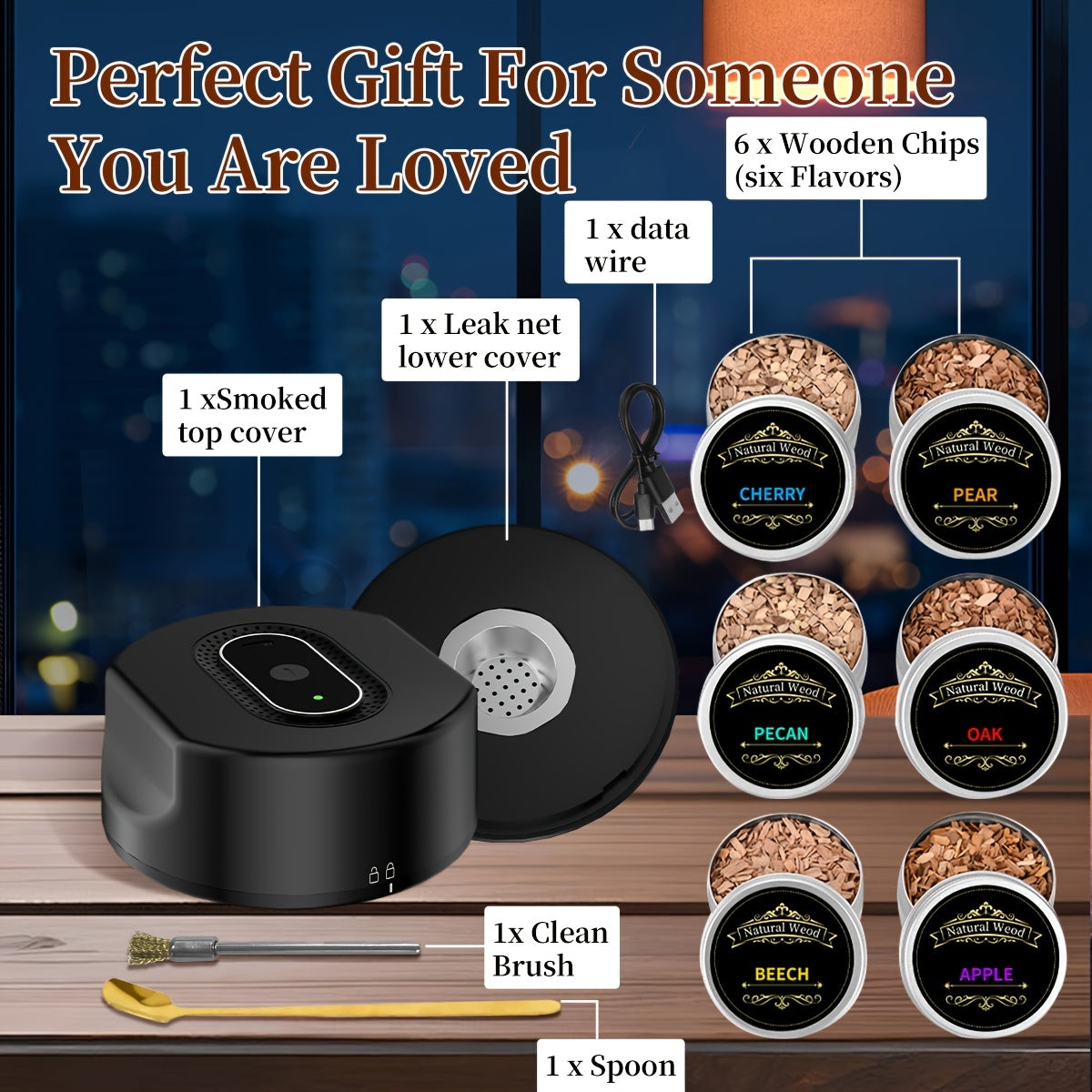 Automatic Electric Whiskey Smoker Gift Set