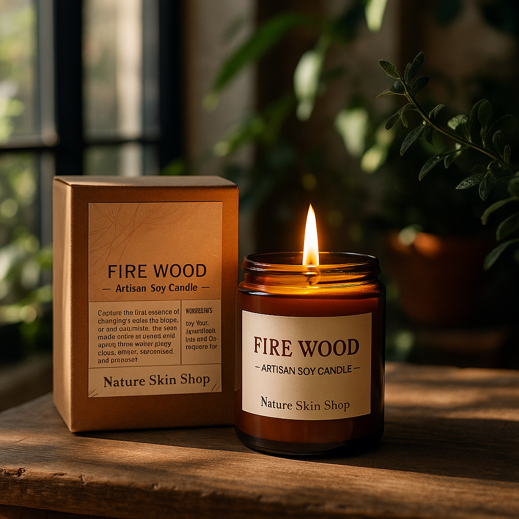 Fire Wood – Artisan Soy Candle | Nature Skin Shop