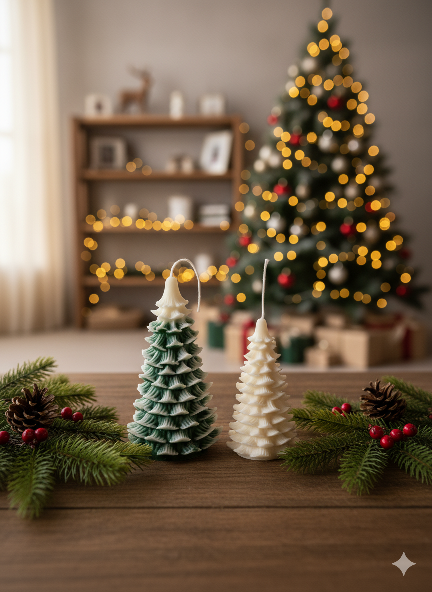 Handmade Christmas Tree Candle – Holiday Soy Wax Edition