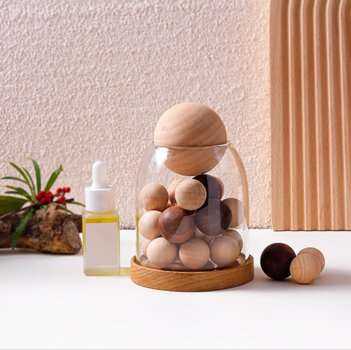 PearlWood™ Natural Essential Oil Diffuser — Handcrafted Minimalist Home Aroma