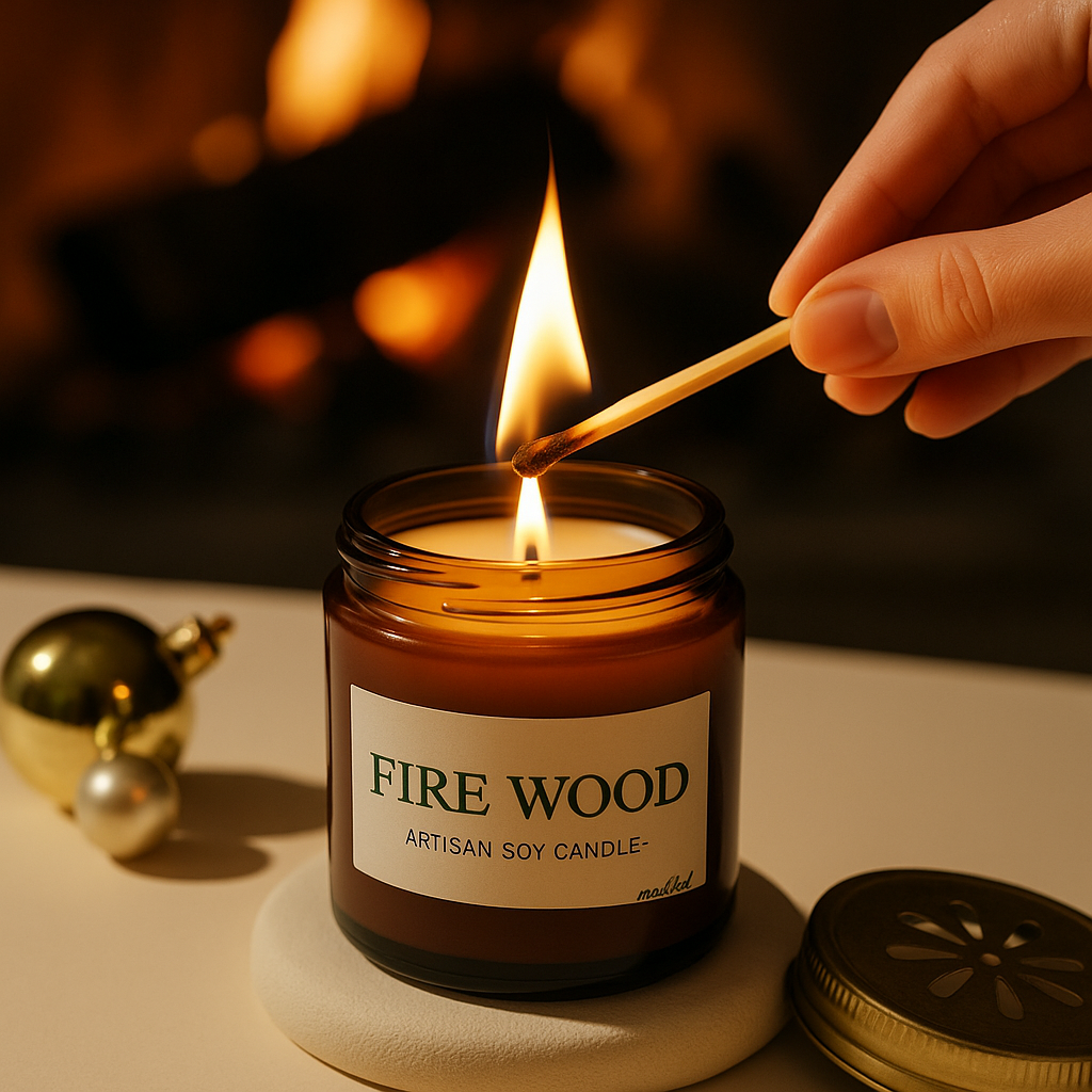 Fire Wood – Artisan Soy Candle | Nature Skin Shop