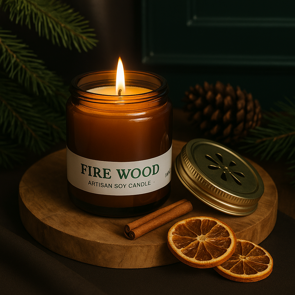Fire Wood – Artisan Soy Candle | Nature Skin Shop