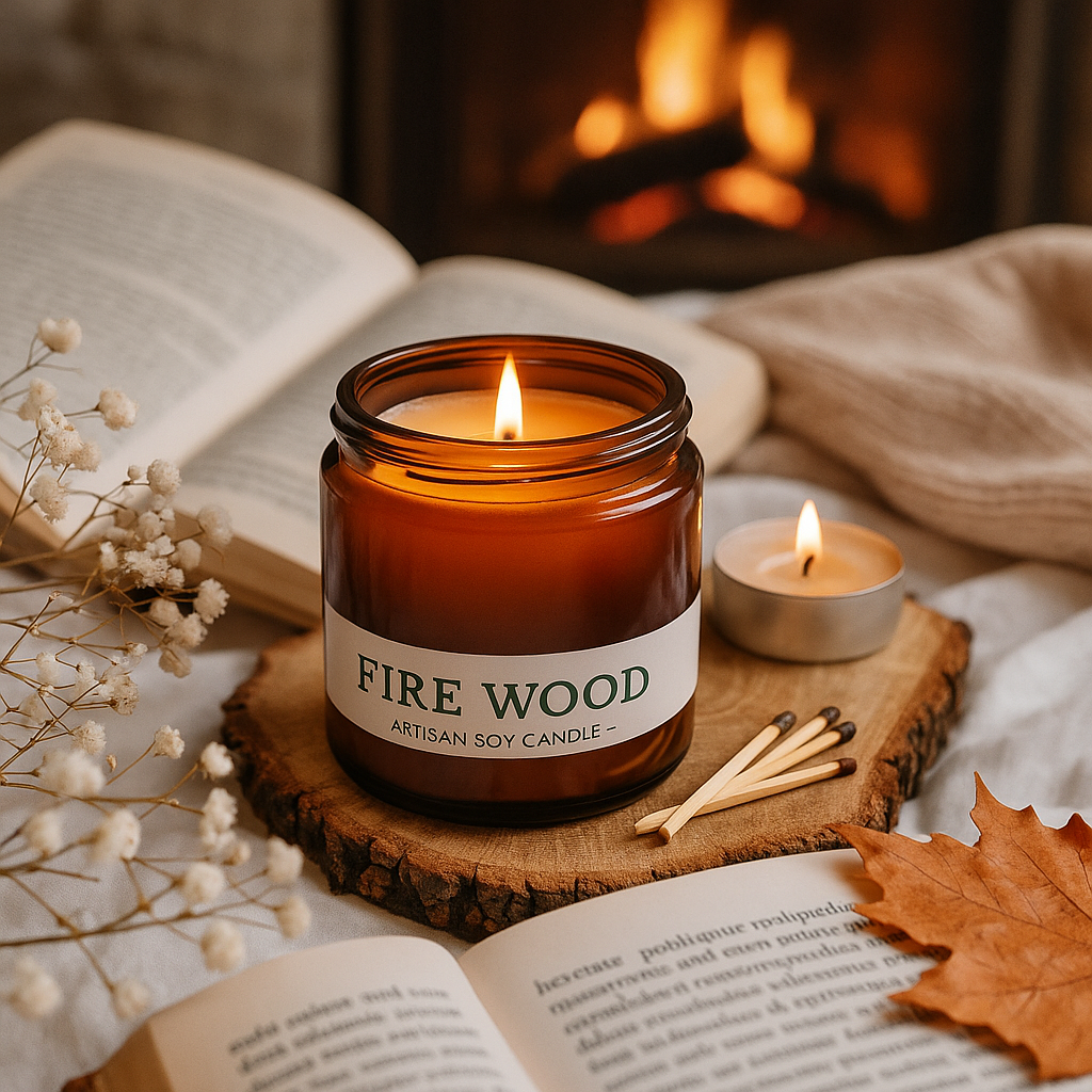 Fire Wood – Artisan Soy Candle | Nature Skin Shop