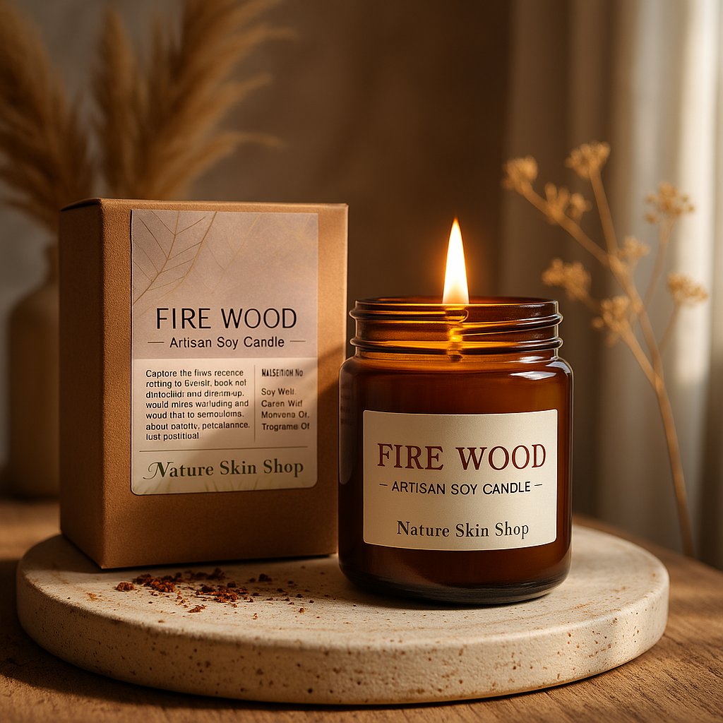 Fire Wood – Artisan Soy Candle | Nature Skin Shop